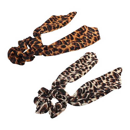 CRILSTYLEO Haargummis Mit Leopardenmuster Für Damen Haarschals Modisches Haarband Elastisches Haar Dekoratives Haar-accessoire von CRILSTYLEO