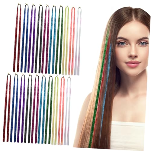 CRILSTYLEO 20 Stück Bunte Haarseile 90 Cm Für Zöpfe Extensions Haar-lametta-zubehör CRILSTYLEO 20 Stück Bunte Haarseile 90 Cm Für Zöpfe Extensions Haar-lametta-zubehör von CRILSTYLEO
