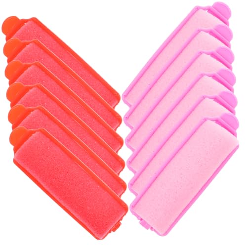 CRILSTYLEO 24 Stück Teiliges Haarschwamm Lockenwickler mit Rahmen Weiche DIY Haarstyling Roller für Natürliche Locken Wiederverwendbar Haarschonend Geeignet für Damen Hitze Zufällige Farbe von CRILSTYLEO