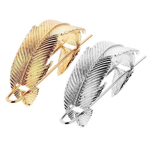 CRILSTYLEO 2stücke Retro Haarklammern Aus Legierung Elegantes Haarschmuck Silber Stilvolle Haaraccessoires Für Frauen Für Partys Und Hochzeiten von CRILSTYLEO
