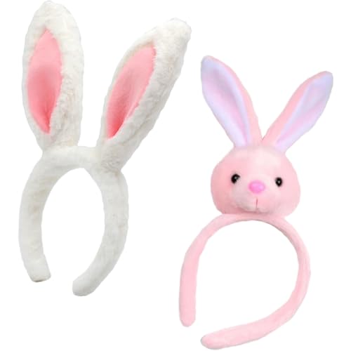CRILSTYLEO Stirnband Mit Hasenohren Plüsch-haarband Für Damen Dekoration Party-accessoire Haarfixierung von CRILSTYLEO