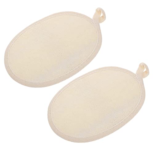 CRILSTYLEO 2St Luffa-Badeball eisend travelit bath towels Grease and oil removing towels badetuch Körperseifenstück Tauben-Körperwäsche Körperreinigungsversorgung Rückenwäscher Baumwolle Weiß von CRILSTYLEO