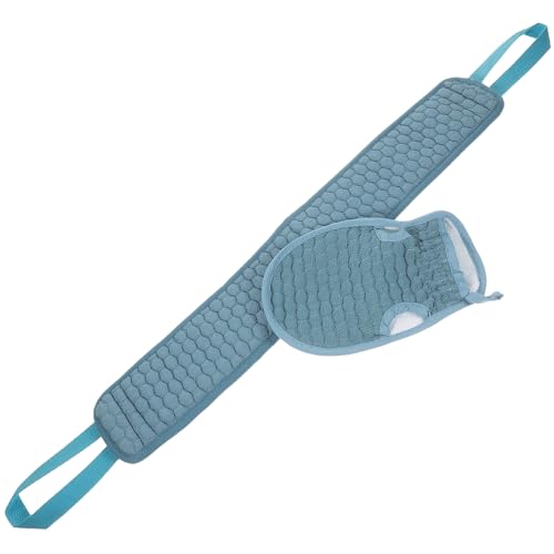 CRILSTYLEO 2er Satz Badetuch-handschuh Mit Rückentuch Und Schrubber Für Peeling Lange Streifen Duschtuch Und Handschuhe von CRILSTYLEO