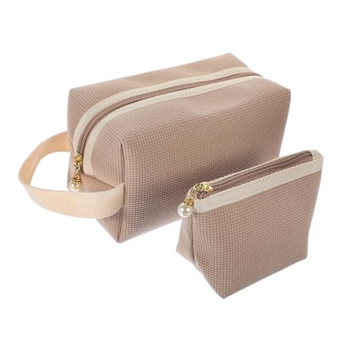 CRILSTYLEO 2 Stück Kulturbeutel Für Unterwegs Reißverschluss-Make-up-Tasche Organizer Modische Lippenstifttasche Kompakte Reise-Make-up-Tasche von CRILSTYLEO