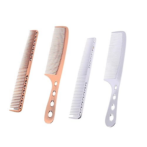 CRILSTYLEO Friseurkamm-set 2er-pack Haarkämme Für Damen Aluminium Haarschneidewerkzeug Entwirrungskamm Bronze von CRILSTYLEO
