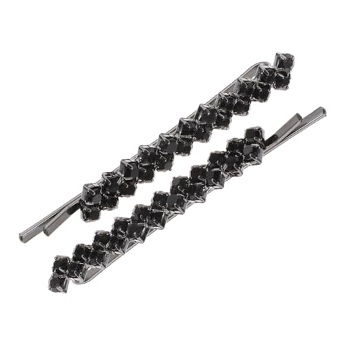 CRILSTYLEO 2stücke Strass Haarklammer Glitzernde Haarspange Für Und Mädchen Haaraccessoires Für Hochzeiten Und Partys Schwarz von CRILSTYLEO