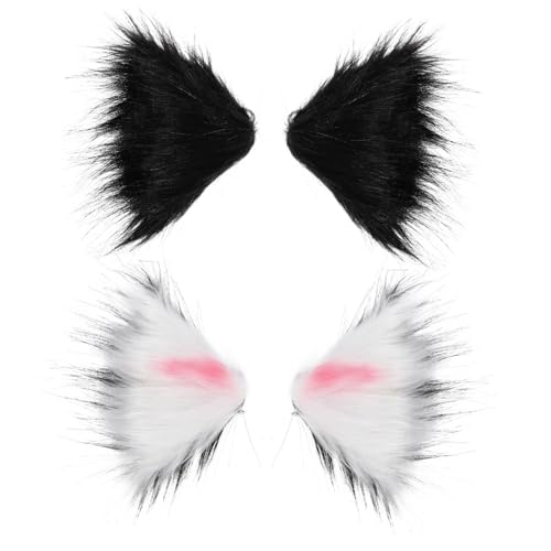 CRILSTYLEO 2paare Katzenohren Haarschmuck Katzenohr-haarspangen Cosplay Haarspangen Simulation Katzenohren Kopfbedeckung Mädchen-kopfschmuck CRILSTYLEO 2paare Katzenohren Haarschmuck Katzenohr-haarspangen Cosplay Haarspangen Simulation Katzenohren Kopfbedeckung Mädchen-kopfschmuck von CRILSTYLEO