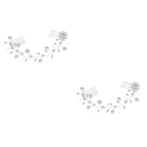 CRILSTYLEO 2-teiliges Haarkamm-set Für Die Braut Kristallkamm Hochzeitsdekoration Für Frauen von CRILSTYLEO