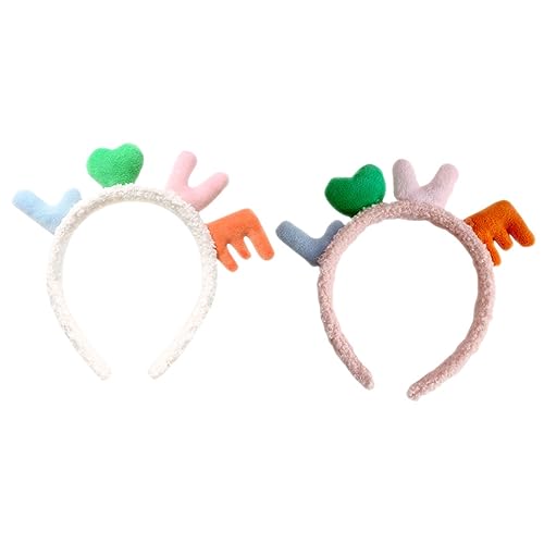 CRILSTYLEO 2er Satz Cartoon-love Stirnband Haarschmuck Für Mädchen Kinder-haarreif Mit Dekorativer Kopfbedeckung von CRILSTYLEO