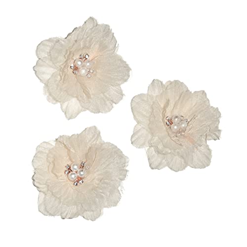 CRILSTYLEO 3stücke Blumen-haarspangen Für Mädchen Dekorative Haarklammern Mit Perlen Eleganter Haarschmuck Für Besondere Anlässe Für Partys Hochzeiten Und Alltägliche Styles von CRILSTYLEO