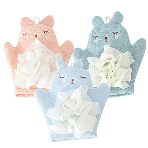 CRILSTYLEO 3 stücke Bad Peeling Handschuhe Körper Wäscher Mitts Bad Handschuhe für Frauen Männer Bade Zubehör von CRILSTYLEO