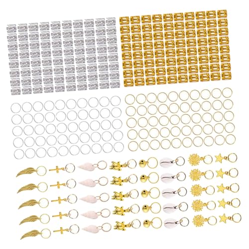 CRILSTYLEO 305 Stück Metall-haarspangenperlen Dekorativer Haarschmuck Charms Für Frauen Und Männer Haarspange Flechter Dreadlock-zubehör Haar-charms CRILSTYLEO 305 Stück Metall-haarspangenperlen Dekorativer Haarschmuck Charms Für Frauen Und Männer Haarspange Flechter Dreadlock-zubehör Haar-charms von CRILSTYLEO