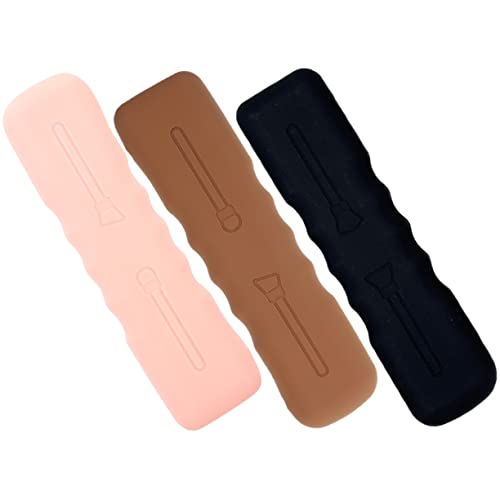 CRILSTYLEO 3stücke Silikon Makeup Pinsel Aufbewahrungstasche Tragbarer Kosmetik Organizer Für Reisen Inklusive Für Makeup-Pinsel Und Augenbrauenpinsel von CRILSTYLEO