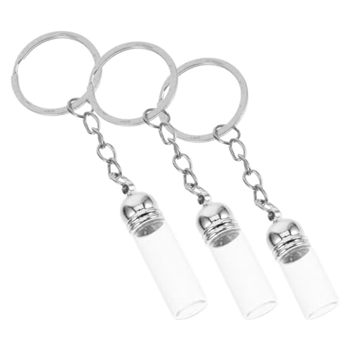 CRILSTYLEO 3St Abfüllung ätherischer Öle Sportflasche Stift Löffel Besteck flüssig Zu schlüsselanhänger glasflasche Diffusor deko nachfüllbare Reiseparfümflasche tragbare Parfümflasche Silver von CRILSTYLEO