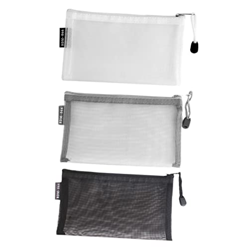 CRILSTYLEO Federmäppchen Zum Bemalen 3er Set Mesh Stiftetasche Mit Reißverschluss Transparente Organizer Tasche Für Schule Und Büro Praktischer Stifthalter Und Ideal Für Und Schulmäppchen von CRILSTYLEO