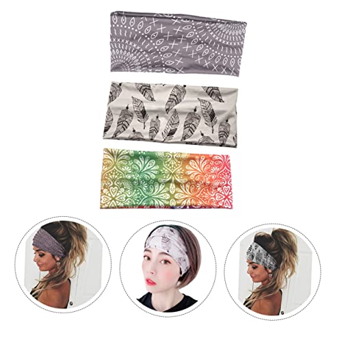 CRILSTYLEO 3er Packung Elastische Stirnbänder Mit Blumendruck Rutschfeste Haarbänder Zum Laufen Und Yoga CRILSTYLEO 3er Packung Elastische Stirnbänder Mit Blumendruck Rutschfeste Haarbänder Zum Laufen Und Yoga von CRILSTYLEO