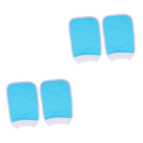 CRILSTYLEO 4 Stück Badehandschuhe Körperwäscher Handschuhe Gesichtshandtücher Dusch Peeling Badetuch Peeling Badehandschuh Badehandschuhe Spa Handtücher Für Gesicht Schwamm von CRILSTYLEO