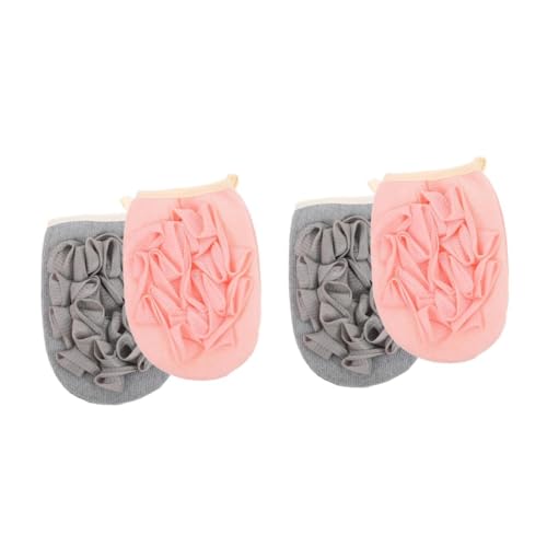 CRILSTYLEO 4 Stück Badehandschuhe Pads Sanfte Haut Entferner Handtuch Abs Spülbar Reiniger Spatel Reinigungsmittel Badepeeling Automatisch Gesichtsschwamm Reinigung Toallas Handtücher Sport von CRILSTYLEO