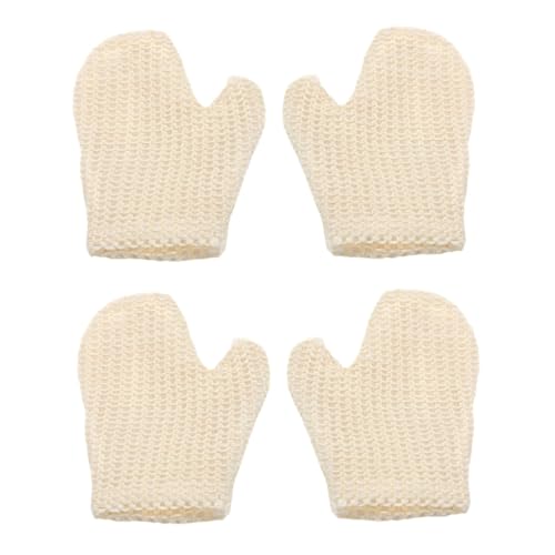 CRILSTYLEO 4 Stück Badehandschuhe aus Sisal Dusche Badeschwämme für Peeling-Handschuhe für den Körper Spa Reinigungshandschuhe peeling handschuh Badetücher Peeling-Badetuch Peelingbürste Weiß CRILSTYLEO 4 Stück Badehandschuhe aus Sisal Dusche Badeschwämme für Peeling-Handschuhe für den Körper Spa Reinigungshandschuhe peeling handschuh Badetücher Peeling-Badetuch Peelingbürste Weiß von CRILSTYLEO