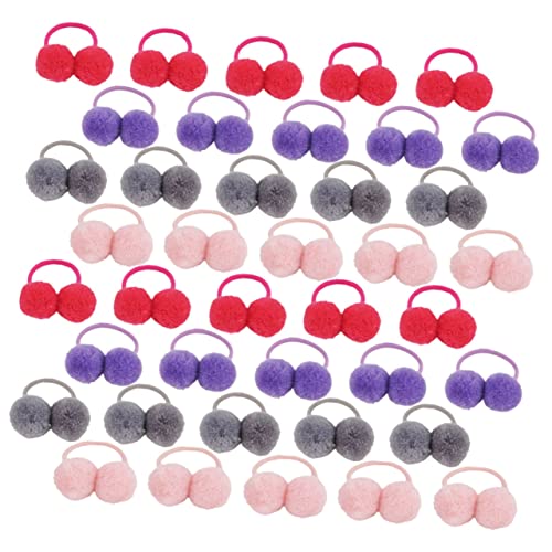 CRILSTYLEO 40 Stück Kinder-plüsch-ball-haarbänder Elastische Schöne Haarringe Haar-accessoires von CRILSTYLEO