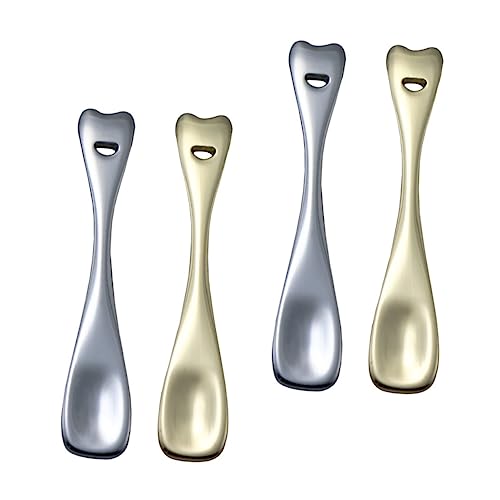 CRILSTYLEO 4stücke Teiliges Metall Kosmetikspatel Wiederverwendbare Gesichtscreme Löffel Für Kosmetik Und Pflege Praktische Schönheitswerkzeuge Für Cremes Masken Und Mehr Gold Silber CRILSTYLEO 4stücke Teiliges Metall Kosmetikspatel Wiederverwendbare Gesichtscreme Löffel Für Kosmetik Und Pflege Praktische Schönheitswerkzeuge Für Cremes Masken Und Mehr Gold Silber von CRILSTYLEO