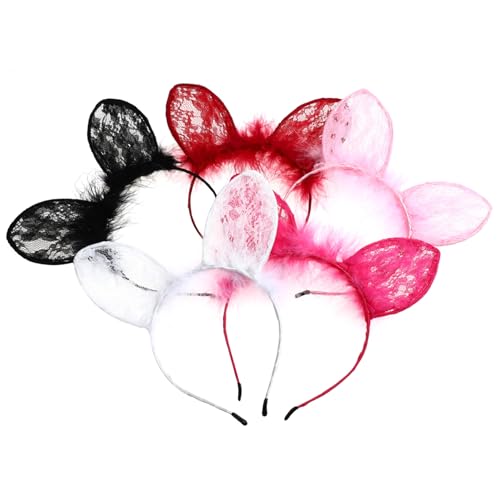 CRILSTYLEO 5 Stück Spitzen-stirnbänder Mit Katzenohren Bezaubernde Party-haarreifen Widerstandsfähiges Spitzenmaterial Ideal Für Cosplay-feiertagstreffen CRILSTYLEO 5 Stück Spitzen-stirnbänder Mit Katzenohren Bezaubernde Party-haarreifen Widerstandsfähiges Spitzenmaterial Ideal Für Cosplay-feiertagstreffen von CRILSTYLEO