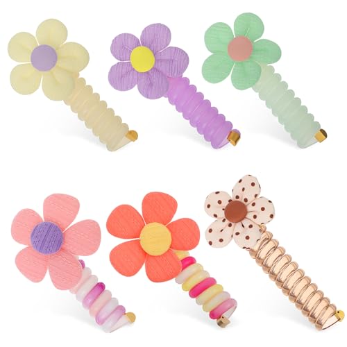 CRILSTYLEO 6er Satz Haargummis Mit Blumen Für Mädchen Elastische Haarbänder Mit Blumenmuster Haar-accessoires Für Kleinkinder Und Teenager CRILSTYLEO 6er Satz Haargummis Mit Blumen Für Mädchen Elastische Haarbänder Mit Blumenmuster Haar-accessoires Für Kleinkinder Und Teenager von CRILSTYLEO