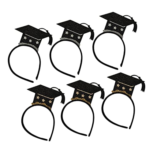 CRILSTYLEO 6stücke Teiliges Mini Doktorhut Haarschmuck Für Abschlussfeiern Glitzer Haarband Und Silber Für Festliche Anlässe Und Kreative Looks Bei Graduierungen von CRILSTYLEO