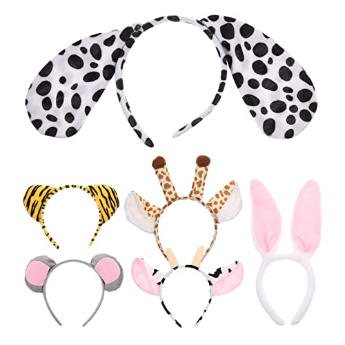 CRILSTYLEO 6 Stücke Tier Stirnband Haar Decor Kinder Party Favors Entzückende Cartoon Haarband von CRILSTYLEO