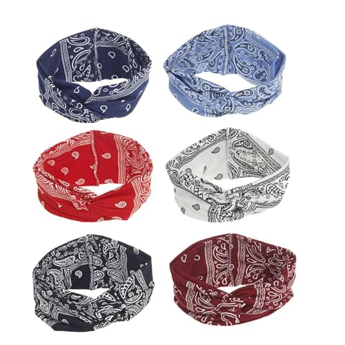 CRILSTYLEO 6stücke Bohemia Haarband Elastische Stirnbänder Für Frauen Sport Und Yoga-accessoire Farben Zufällig Für Fitness Alltag Und Freizeitaktivitäten CRILSTYLEO 6stücke Bohemia Haarband Elastische Stirnbänder Für Frauen Sport Und Yoga-accessoire Farben Zufällig Für Fitness Alltag Und Freizeitaktivitäten von CRILSTYLEO