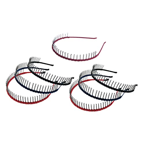 CRILSTYLEO 7 Stück Gezahntes Stirnband Bandana Stirnband Für Männer Zahnkamm Stirnbänder Herren Bandanas Aus Kunststoff CRILSTYLEO 7 Stück Gezahntes Stirnband Bandana Stirnband Für Männer Zahnkamm Stirnbänder Herren Bandanas Aus Kunststoff von CRILSTYLEO