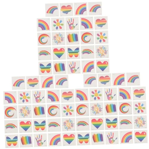 CRILSTYLEO 72stücke Regenbogen Flagge Aufkleber Temporäre Tattoos Für Lgbt Pride Festivals Partys Und Hautfreundlich Bunte Gesichts Körper-sticker von CRILSTYLEO