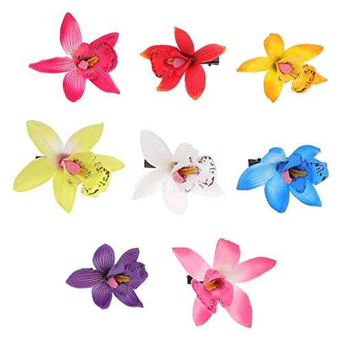 CRILSTYLEO 8 Stück Haarspangen Mit Orchideenblüten Für Damen Krokodilklemmen Blumenhaarnadeln Im Hawaii-stil CRILSTYLEO 8 Stück Haarspangen Mit Orchideenblüten Für Damen Krokodilklemmen Blumenhaarnadeln Im Hawaii-stil von CRILSTYLEO