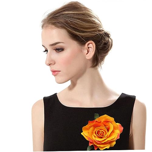 CRILSTYLEO Elegante 10cm Gefälschte Rose Corsage Breastpin Kleid Pin Für von CRILSTYLEO