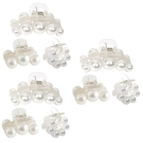 CRILSTYLEO 9 Stk Klarer Perlenclip Perlenhaarspangen Farbige Haarspangen Klare Haarspangen Perlenhaar Kiefer Haarspangen Für Damen Haarhalter Hinten Damen Haarspange Haarklammern Plastik von CRILSTYLEO