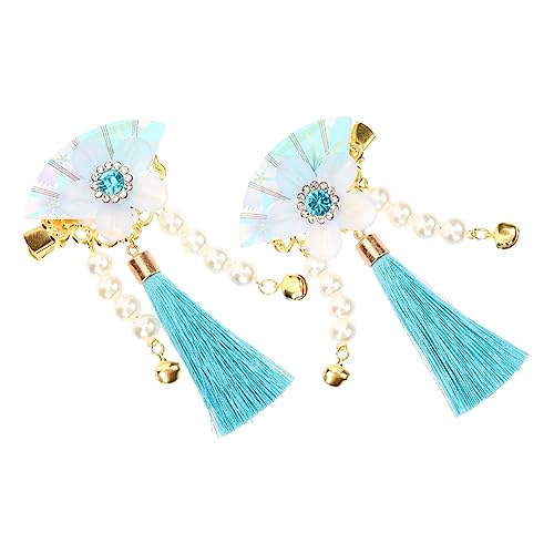 CRILSTYLEO Blumen Haarspangen mit Quasten Japanische Haarnadeln für und Mädchen Traditionelles Haaraccessoire für Kimono Elegant und Bequem für Partys und Fotoshootings Blau von CRILSTYLEO