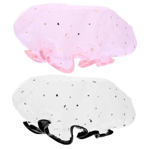 CRILSTYLEO Doppellagige Duschhaube 2er-pack Badehaube Für Damen von CRILSTYLEO