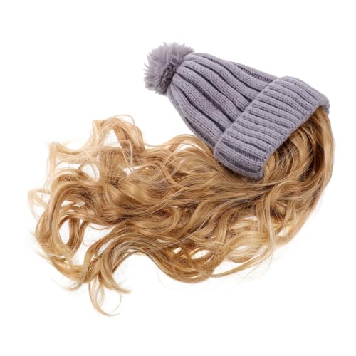 CRILSTYLEO Langhaar Perücke Strickmütze Damen Wintermütze Realistische Haarperücke Mit Wellen Kopfschmuck Beanie Mit Befestigten Haaren CRILSTYLEO Langhaar Perücke Strickmütze Damen Wintermütze Realistische Haarperücke Mit Wellen Kopfschmuck Beanie Mit Befestigten Haaren von CRILSTYLEO