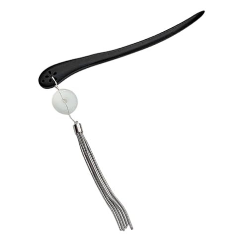 CRILSTYLEO Haarnadel Französische Haarspangen Strass Kopfschmuck Haarstab Synthetische Jade Haarstab Retro Kopfschmuck Haarstäbchen Haarspangen Retro Dutt Haarstab Weiße Imitation von CRILSTYLEO