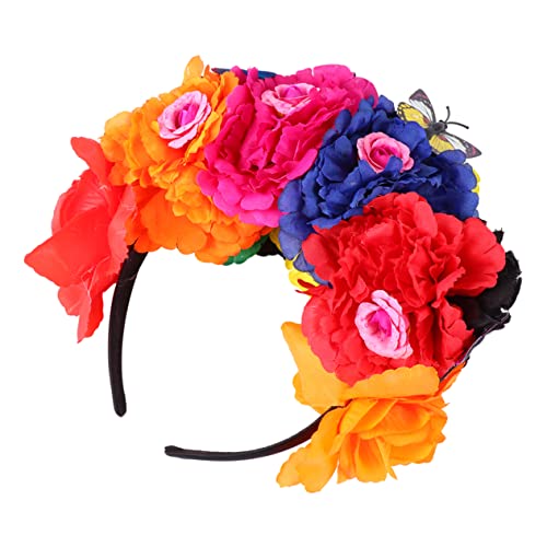 CRILSTYLEO Pfingstrose Haar Ornament Kranz frauen Mode Stirnband Halloween Party Zubehör Bleiben-auf Stirnband CRILSTYLEO Pfingstrose Haar Ornament Kranz frauen Mode Stirnband Halloween Party Zubehör Bleiben-auf Stirnband von CRILSTYLEO
