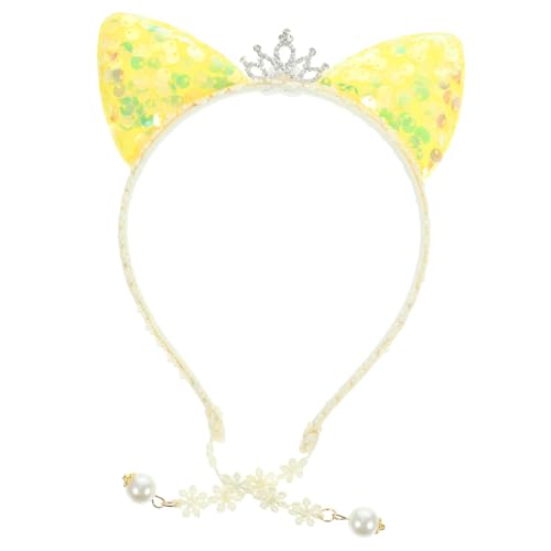 CRILSTYLEO Süßes Haarband mit Katzenohren-Design für Mädchen leichtes Haarband mit Pailletten und Tierohren für Partys CRILSTYLEO Süßes Haarband mit Katzenohren-Design für Mädchen leichtes Haarband mit Pailletten und Tierohren für Partys von CRILSTYLEO
