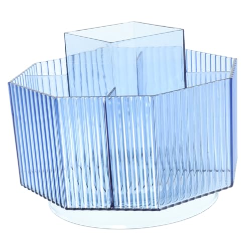 CRILSTYLEO Drehbarer Make-up-topf Aus Kunststoff Make-up-pinsel Rotierender Pinselbehälter Stifthalter Für Den Schreibtisch Schreibtisch-organizer Und Zubehör von CRILSTYLEO