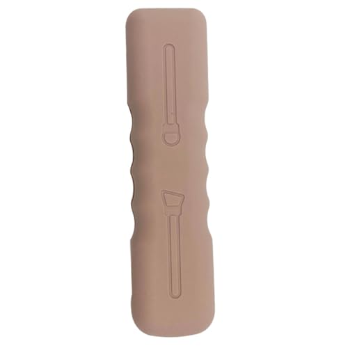 CRILSTYLEO Make-up-pinseltasche Aus Silikon Make-up-pinseletui Organizer Für Make-up-Pinsel Reise-Make-up-pinseltasche Aufbewahrungstasche Für Make-up-Pinsel Light Brown Kieselgel von CRILSTYLEO