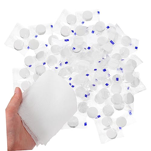 CRILSTYLEO Mini-komprimierte Handtücher 100 Stück Baumwollhandtuchtabletten Weich Zart Leicht Zu Verstauen Serviette Tragbar von CRILSTYLEO