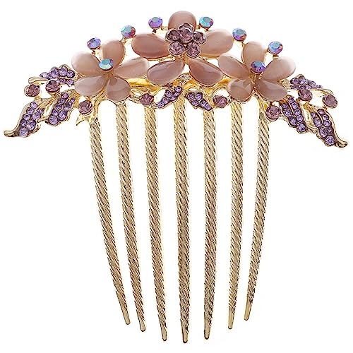 CRILSTYLEO Haarkamm Mit Blumenmuster Strasssteine Haarspange Für Hochzeiten Für Frauen von CRILSTYLEO
