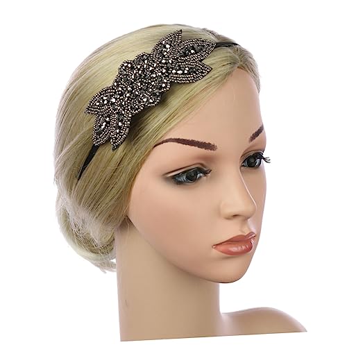 CRILSTYLEO Perlen Kopfschmuck Hochzeit Braut Haarreif Party Kopfbedeckung Vintage Perlen Stirnband Leicht Fröhliche Atmosphäre Performance Partys von CRILSTYLEO