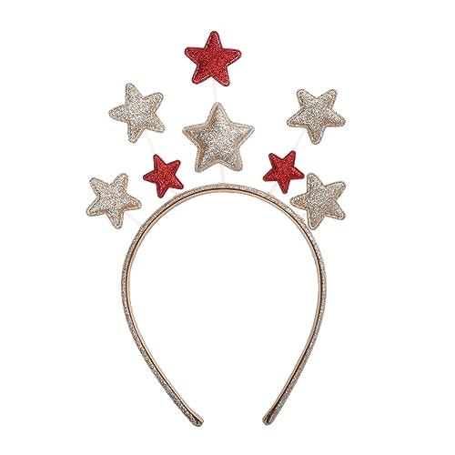 CRILSTYLEO Pentagramm-stirnband Kinderkostüme Stirnbänder Haarband Weihnachtshaarreifen Weihnachtskinder Stirnband Lederstirnband Stirnband Für Kinder Elastische Haarreifen Haut Rot von CRILSTYLEO