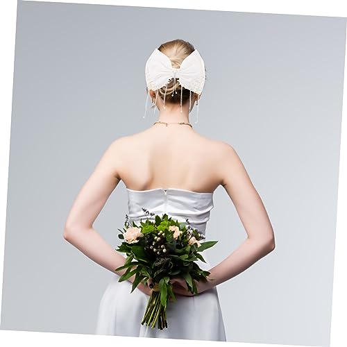 CRILSTYLEO Haarschleifen Für Frauen Und Mädchen Perlen-haarclip Mit Schleife Flexibel Und Langlebig Geeignet Für Verschiedene Anlässe Und Haartypen von CRILSTYLEO