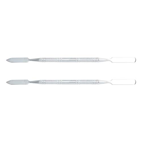 CRILSTYLEO 2stücke Mischwerkzeug Zur Farbmodulation Kosmetik Rührstab Für Foundation Lidschatten Und Concealer Make-up Mixing Tool Aus Rostfreiem Stahl Langlebig Und Leicht Zu Reinigen von CRILSTYLEO