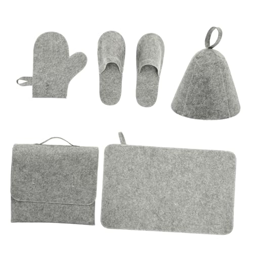 CRILSTYLEO Sauna-zubehör-set Mütze Handschuhe Hausschuhe Badekappe Matte Filz Spa-set Für Männer/frauen Große Größe CRILSTYLEO Sauna-zubehör-set Mütze Handschuhe Hausschuhe Badekappe Matte Filz Spa-set Für Männer/frauen Große Größe von CRILSTYLEO
